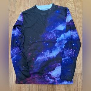 NWT Boys Galaxy Print Long Sleeve Tee -Size Small